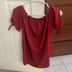 Off the should red top